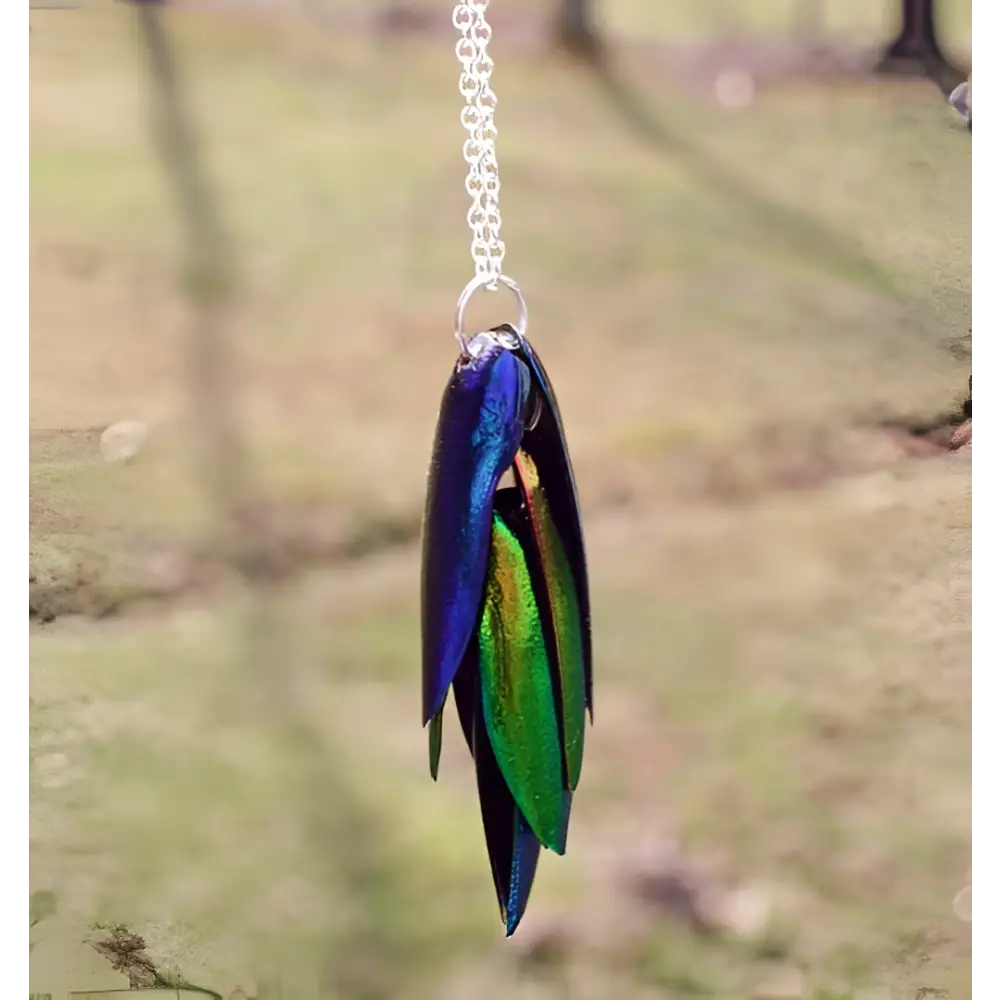 Green Jewel Beetle Necklace - The Pretty Pickle
