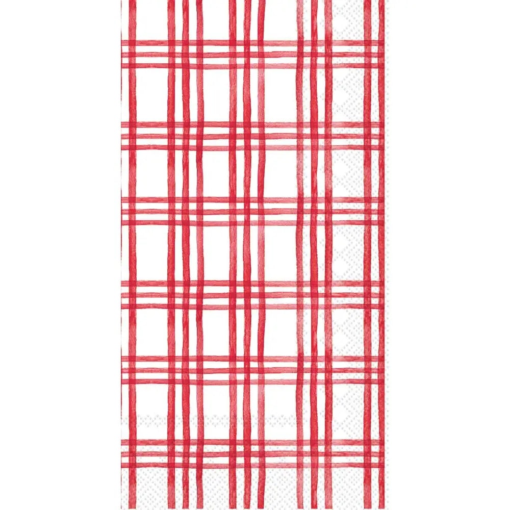 Guest Towels - Red Gingham - Christmas - Paper - Boston International