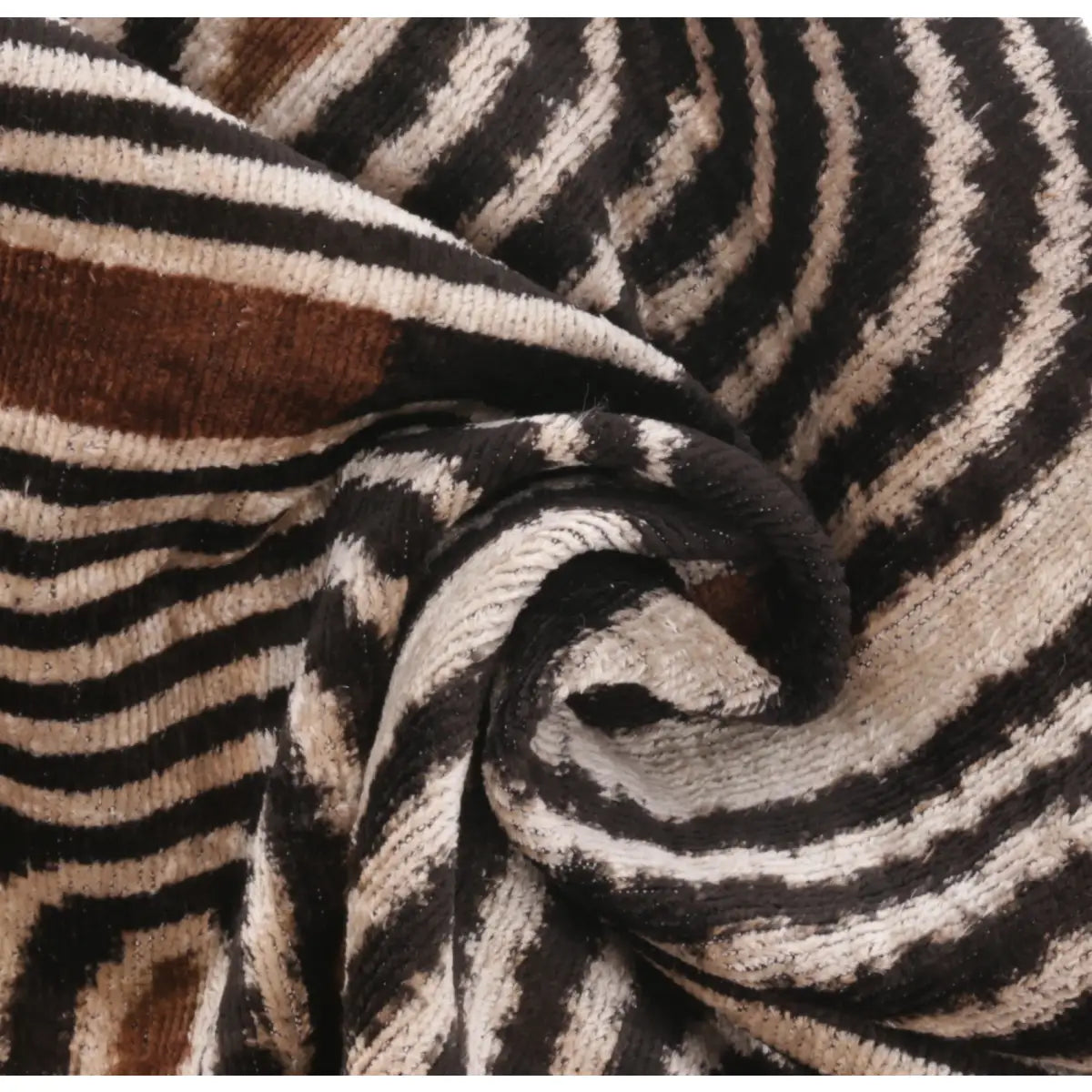 Handmade Modern Geometric Silk Velvet Throw Pillow - 16x24 Black and Cream with Down Feather Insert - Canvello