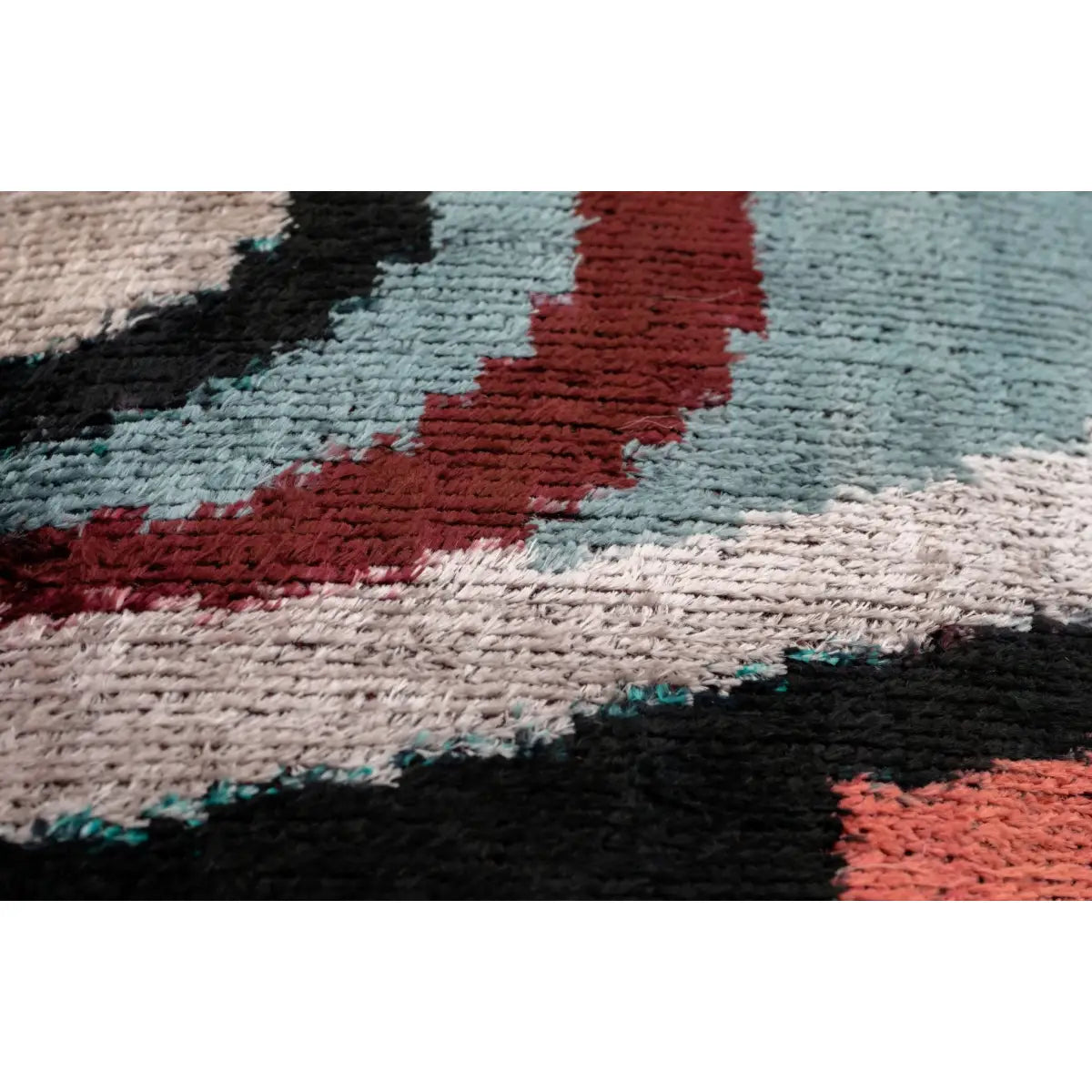 Handmade Multicolor Abstract Design Throw Pillow - 16x24 inch Silk Velvet Vegetable Dyed with Premium Down Feather
