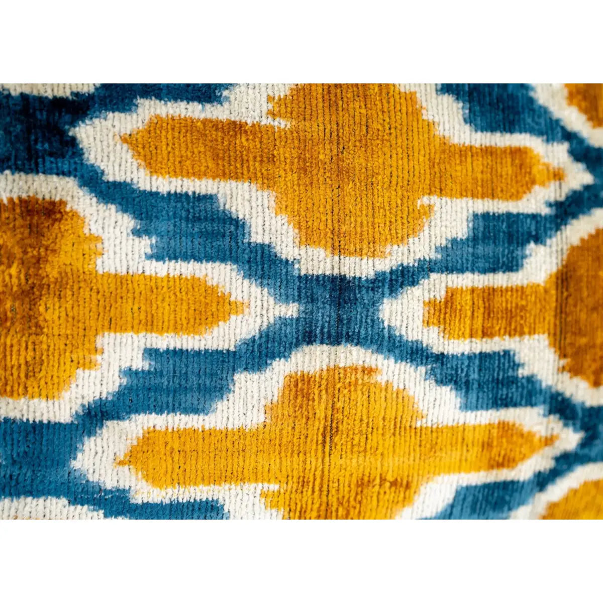 Handmade Throw Pillow Cover & Feather Insert | Gold Blue Geometric | Soft Throw Pillow| Luxury Decorative for Couch