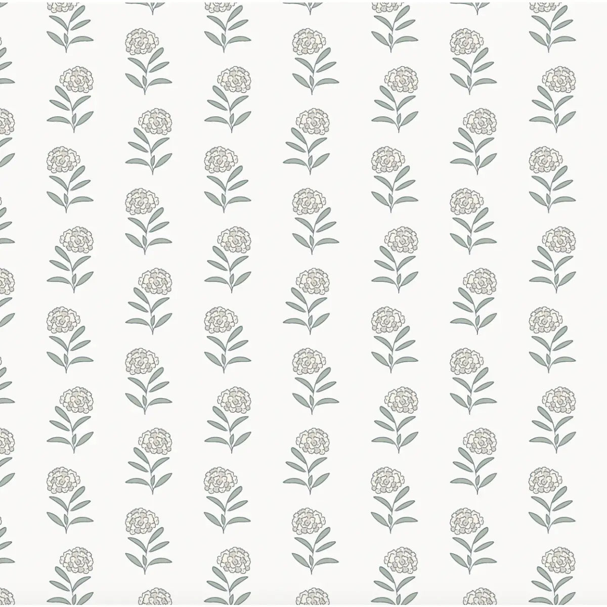 Harriet Wallpaper - Simple Hydrangea - by Samantha Dara - Sample 1 foot by 1 foot / Cream - Loomwell Home Goods