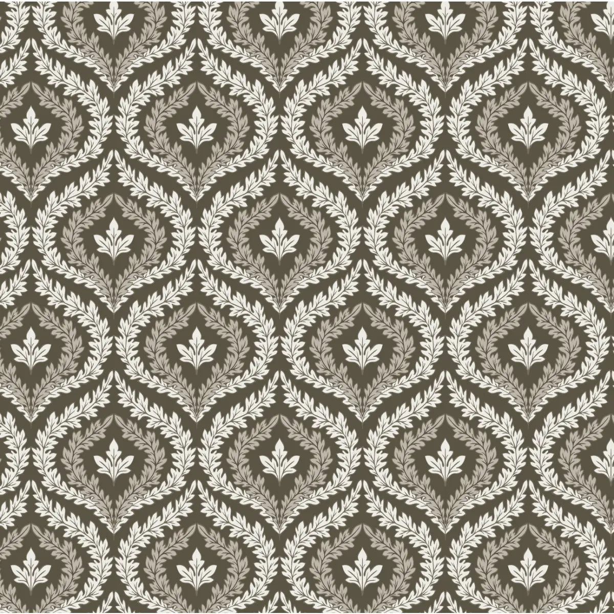 Harrison Wallpaper - Classic Geometric - by Lisee Ree - Sample 1 foot by 1 foot / Moccha - Loomwell Home Goods