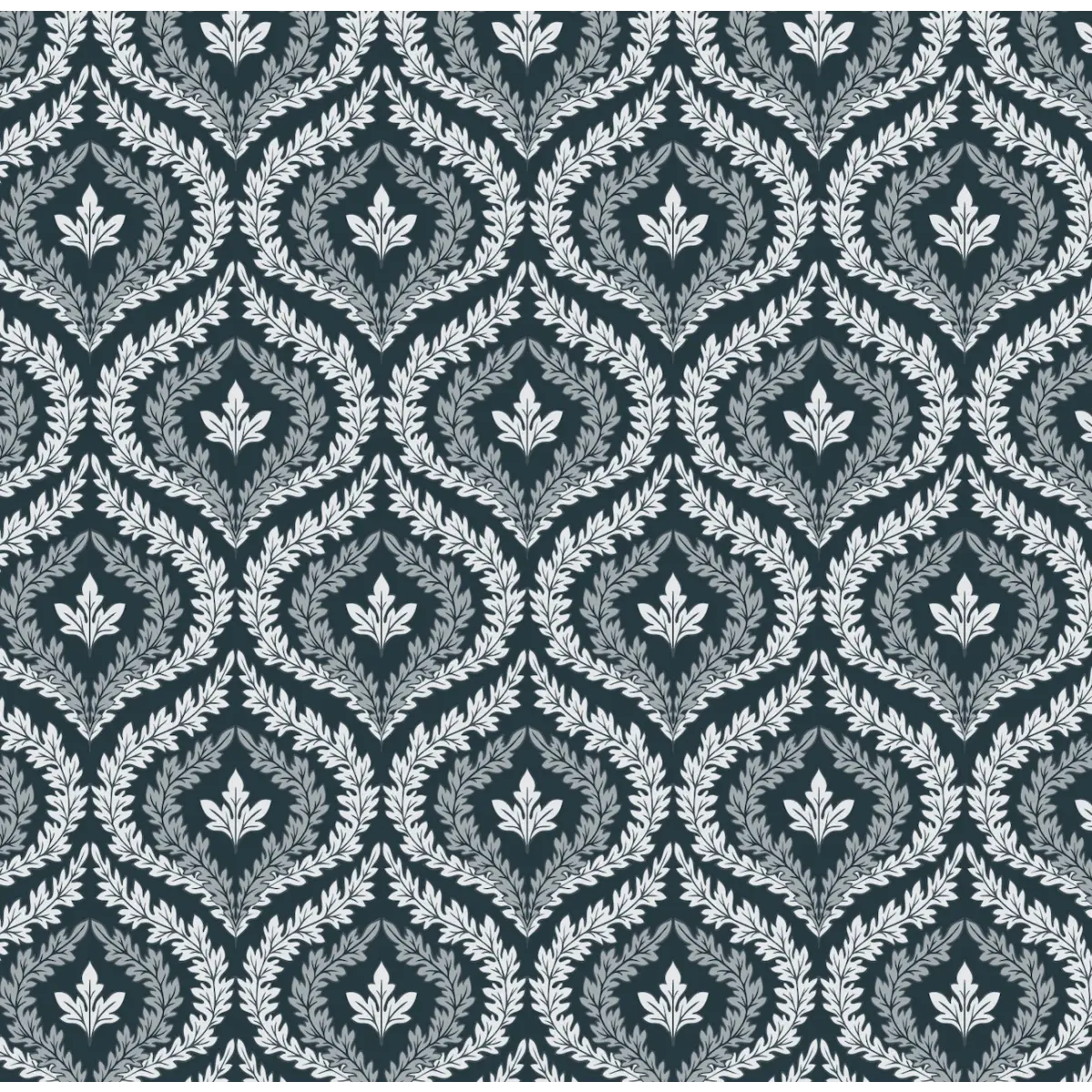 Harrison Wallpaper - Classic Geometric - by Lisee Ree - Sample 1 foot by 1 foot / Navy - Loomwell Home Goods