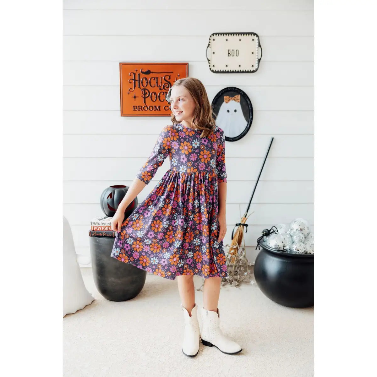 Pocket Twirl Dress - Haunted Garden - Halloween - Mila & Rose ®