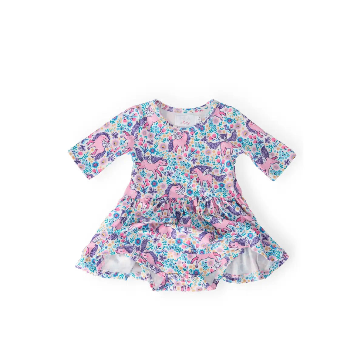 Head in the Clouds 3/4 Sleeve Twirl Bodysuit - Mila & Rose ®