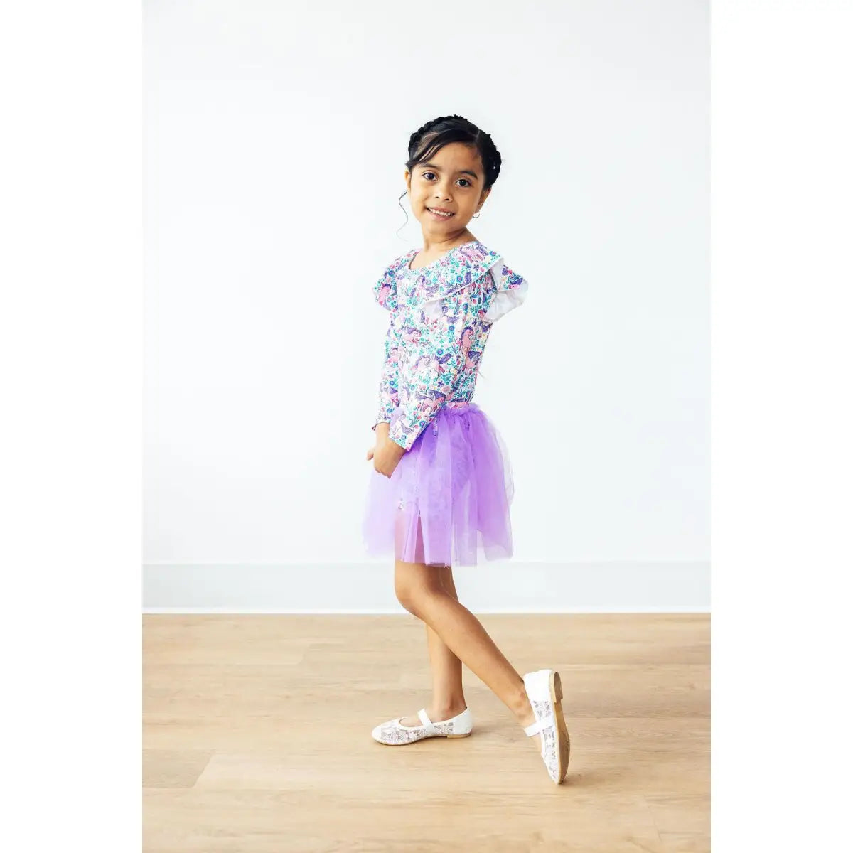 Head in the Clouds L/S Flutter Sleeve Leotard - Mila & Rose ®