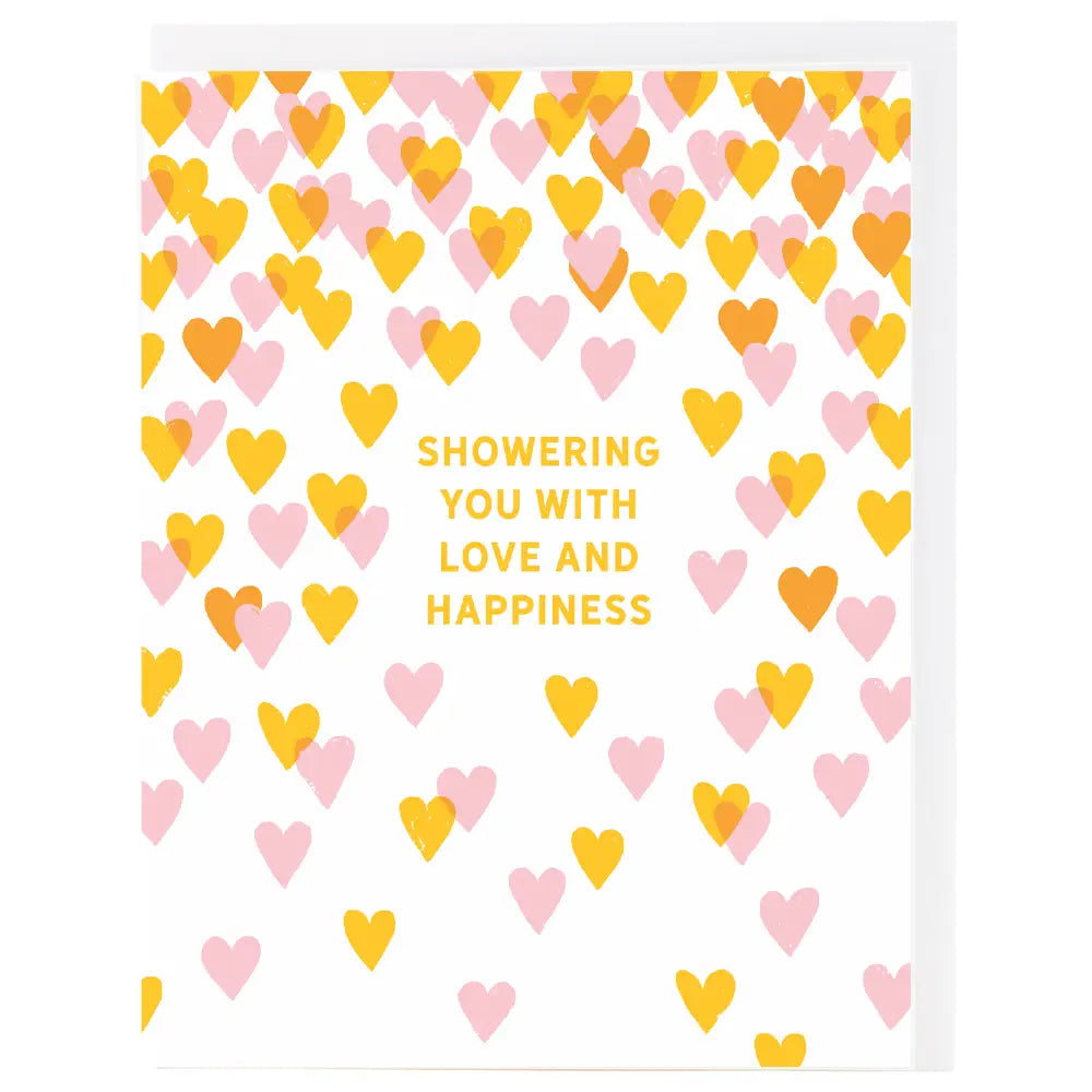 Love Card - Hearts for Baby or Bridal Shower - Smudge Ink