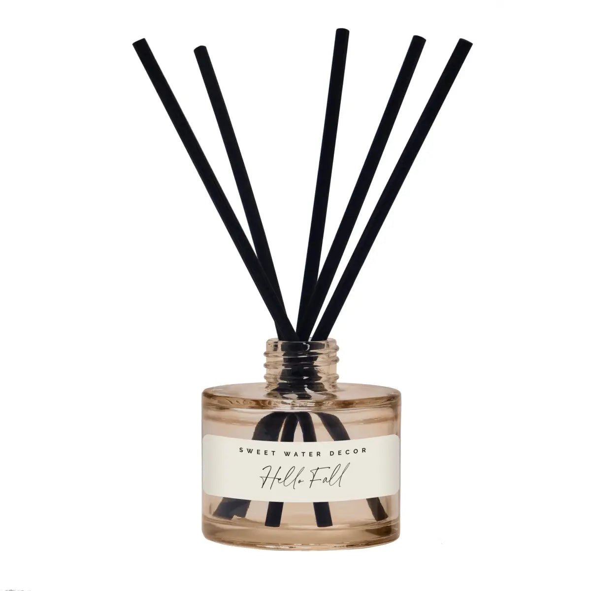 Hello Fall Tinted Glass Jar Reed Diffuser - Sweet Water Decor