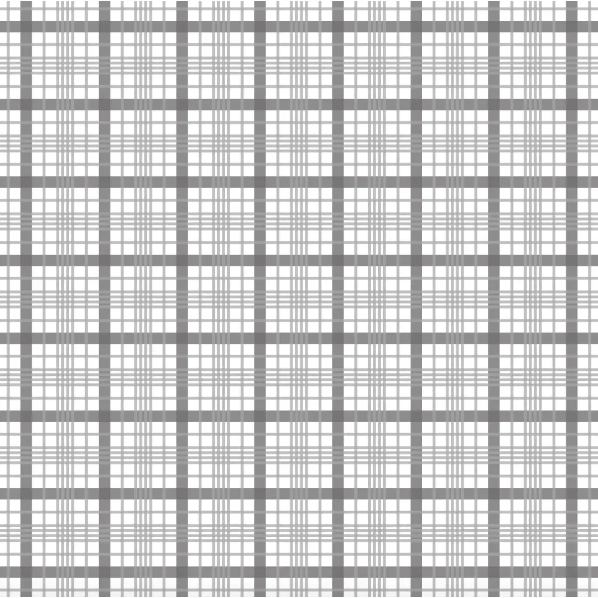 Henry Wallpaper - Simple Plaid Check - by Kourtni Gunn - Sample 1 foot by 1 foot / Grey - Loomwell Home Goods