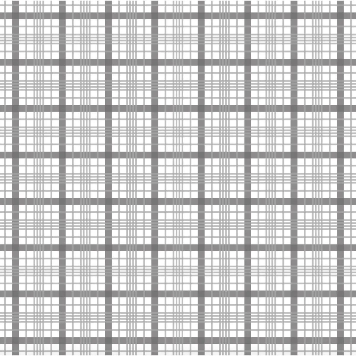 Henry Wallpaper - Simple Plaid Check - by Kourtni Gunn - Sample 1 foot by 1 foot / Grey - Loomwell Home Goods