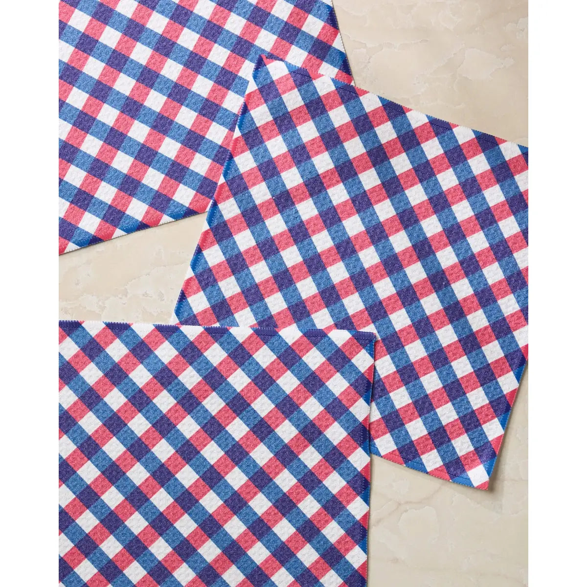 Dishcloth Set - Heritage Check - Patriotic Gingham - Geometry