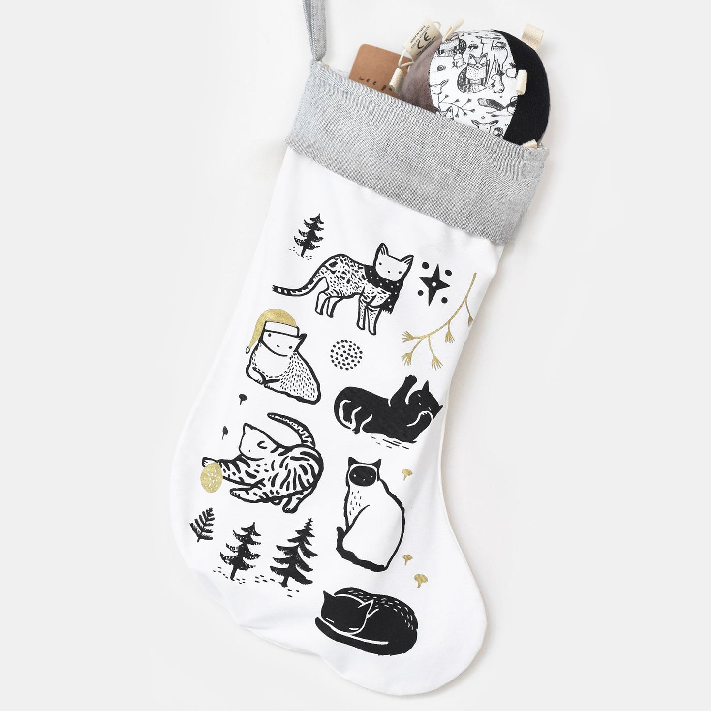 Festive Cats Stocking - Wee Gallery