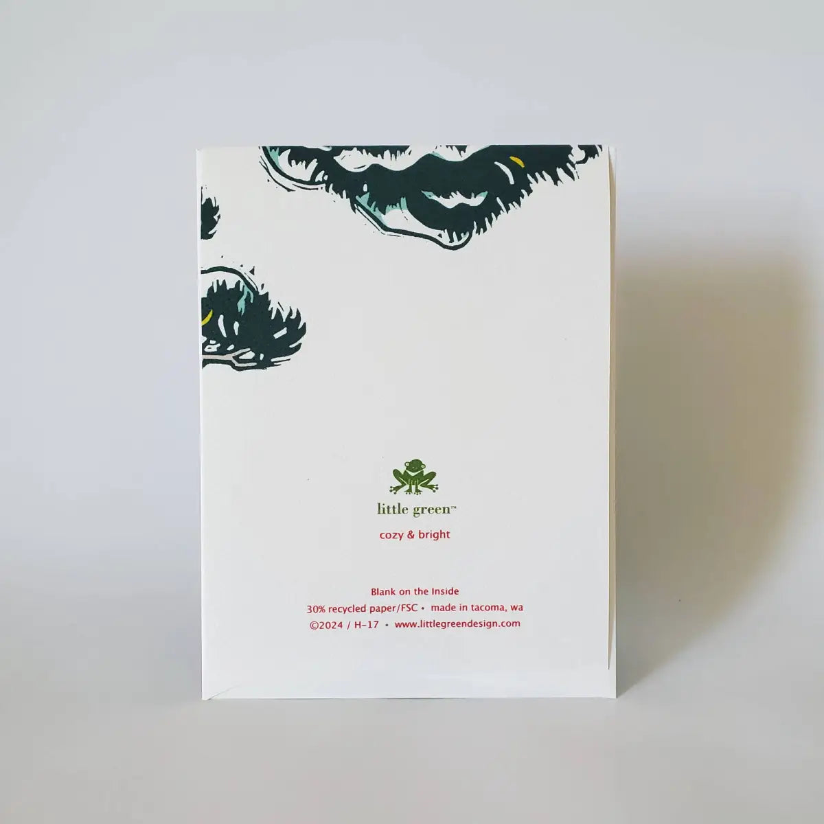 Holiday Greeting Card - Christmas - Cozy and Bright Bonsai - Little Green