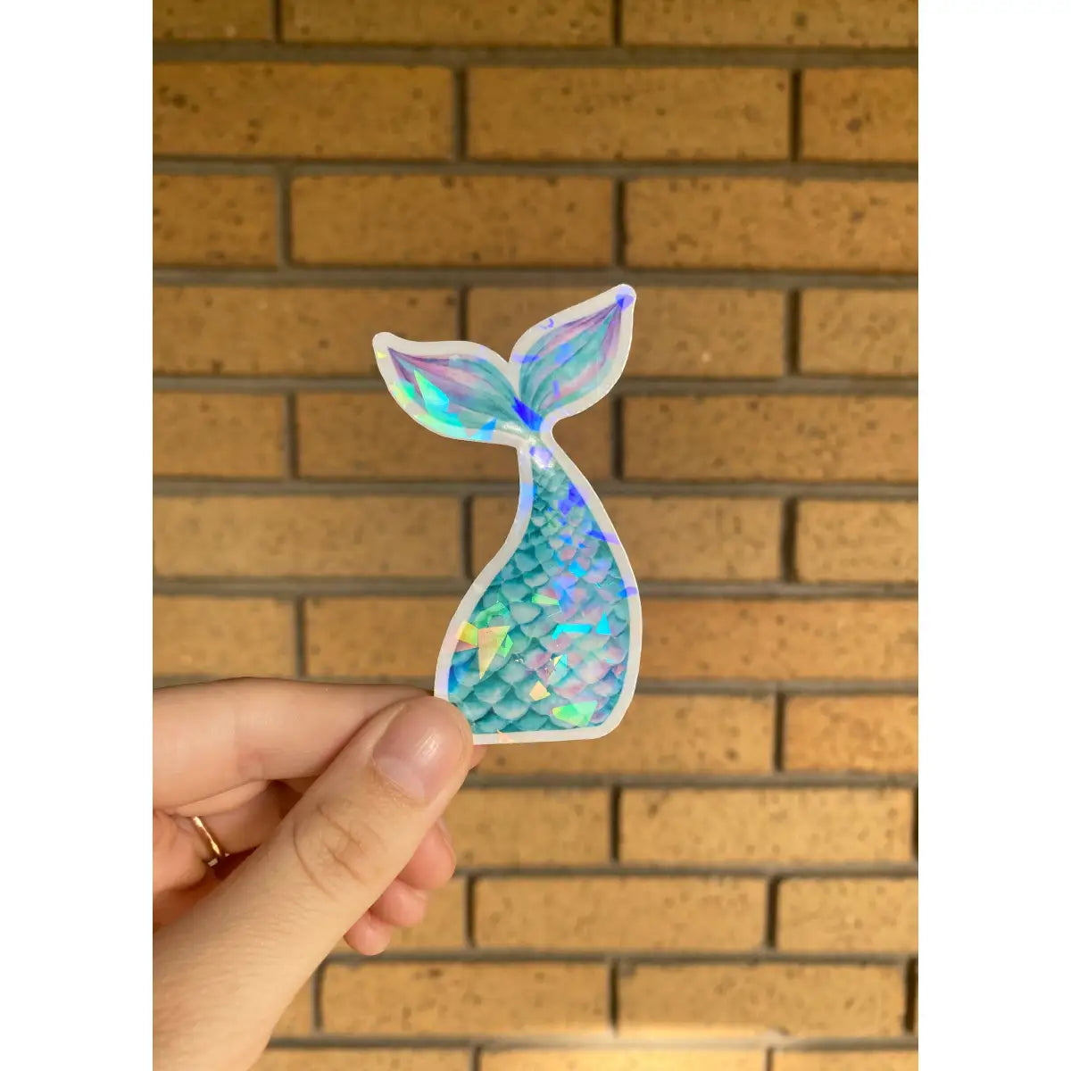 Holographic Vinyl Sticker - Mermaid Tail - JasmineTreeDesign