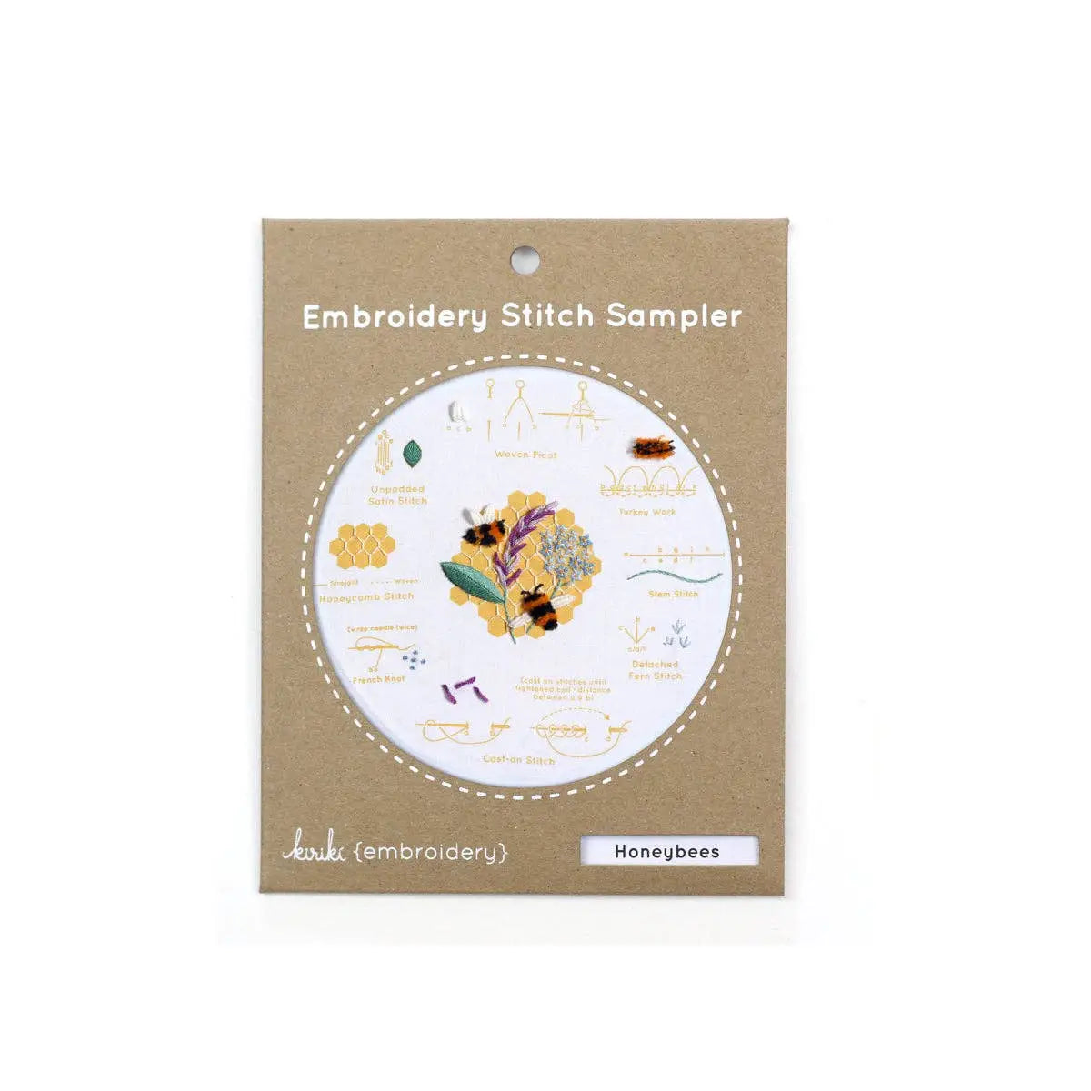 Honeybee - Embroidery Stitch Sampler - Kiriki Press