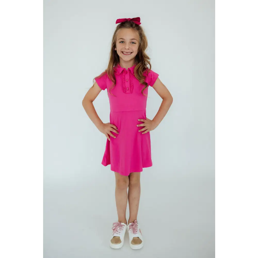 Hot Pink Polo Dress - Mila & Rose ®