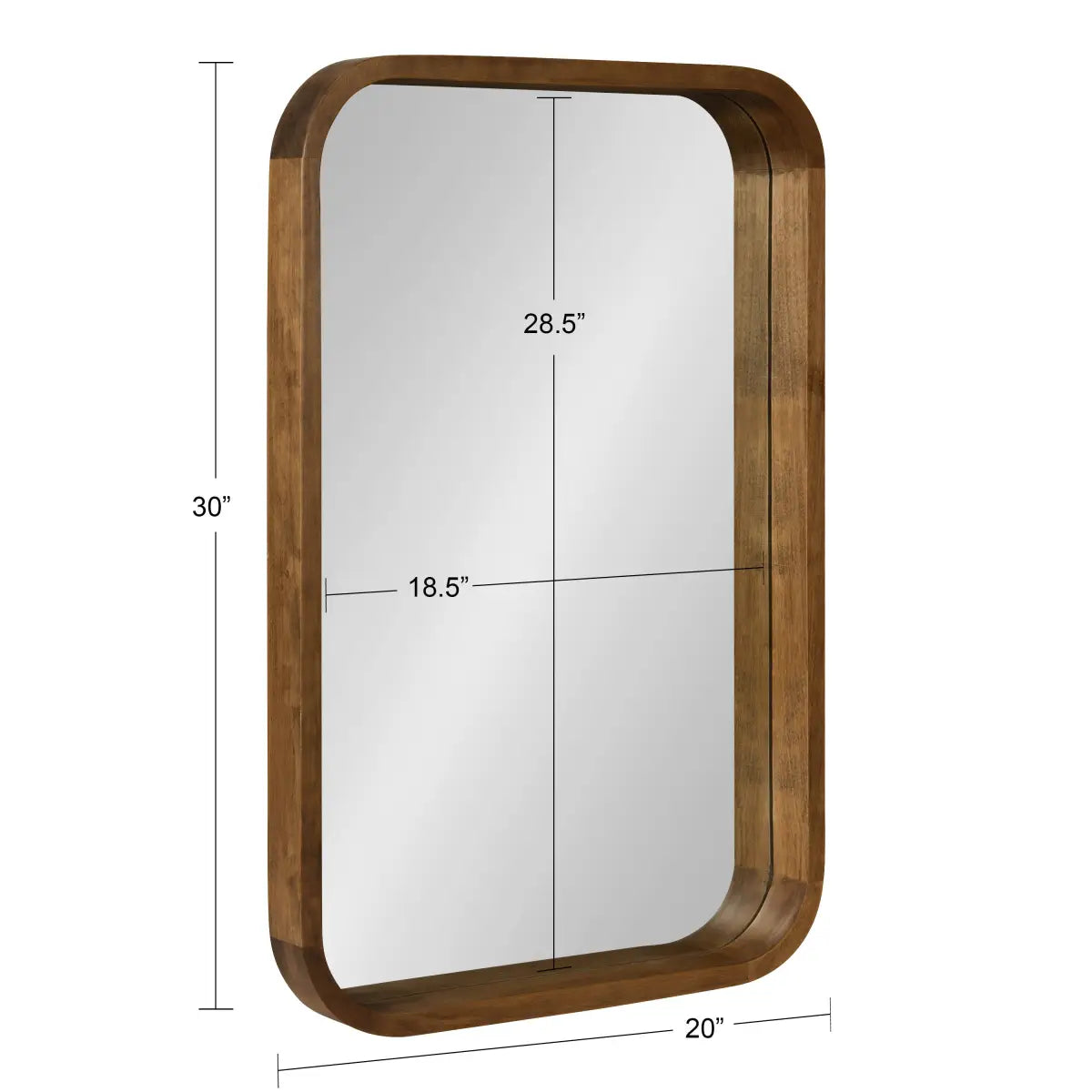 Hutton Rounded Rectangle Wood Mirror - kateandlaurel