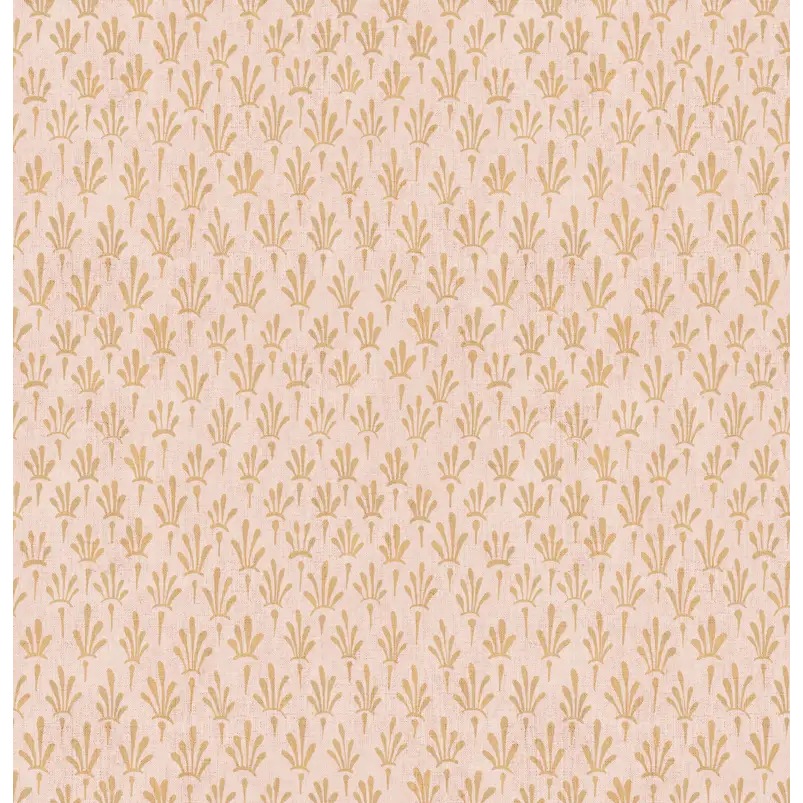 Hyacinth Wallpaper - Simple Floral Geometric - by Bloomery Decor - Sample 1 foot by 1 foot / Pink - Loomwell Home Goods