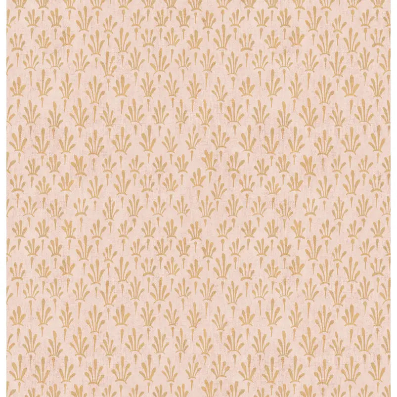 Hyacinth Wallpaper - Simple Floral Geometric - by Bloomery Decor - Sample 1 foot by 1 foot / Pink - Loomwell Home Goods