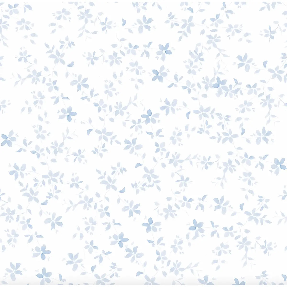 Ida Wallpaper - Watercolor Floral - by Sarah Gross Design - Sample 1 foot by 1 foot / Blue - Loomwell Home Goods