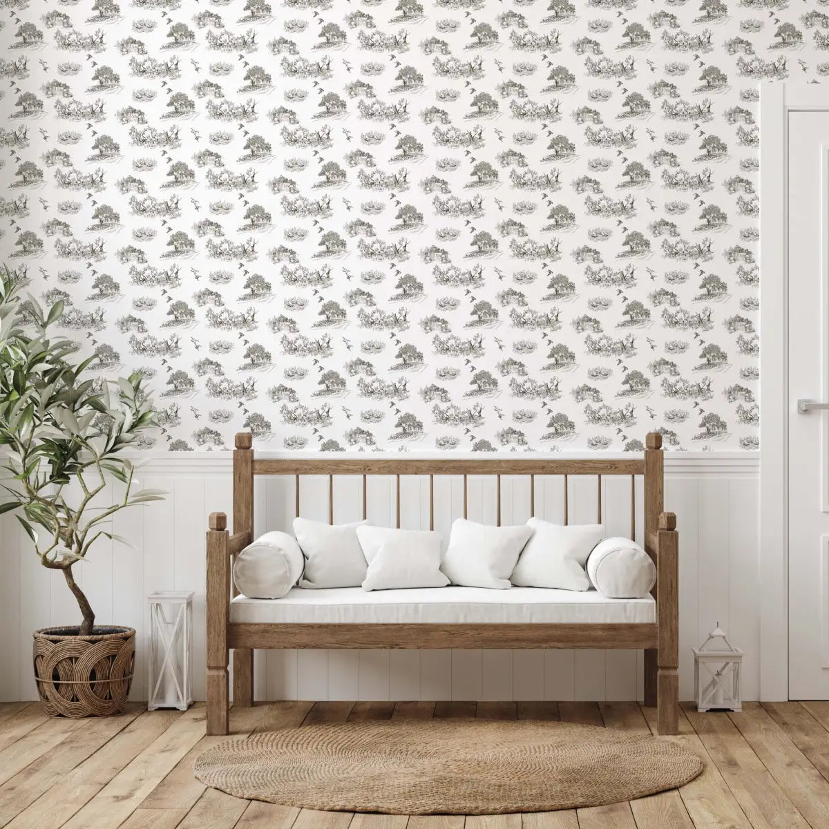 Ingalls Wallpaper - Country Toile - Loomwell Home Goods