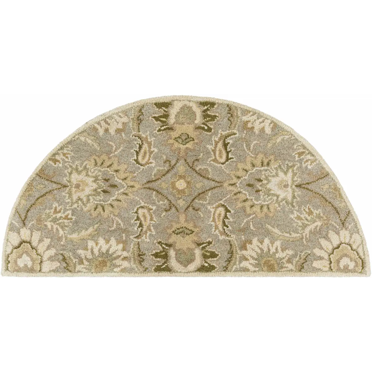 Ivory Beige Traditional Wool Area Rug - Boutique Rugs