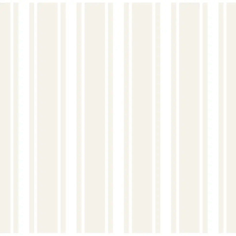 Janis Wallpaper - Clean Stripe - Sample 1 foot by 1 foot / Cream - Loomwell Home Goods