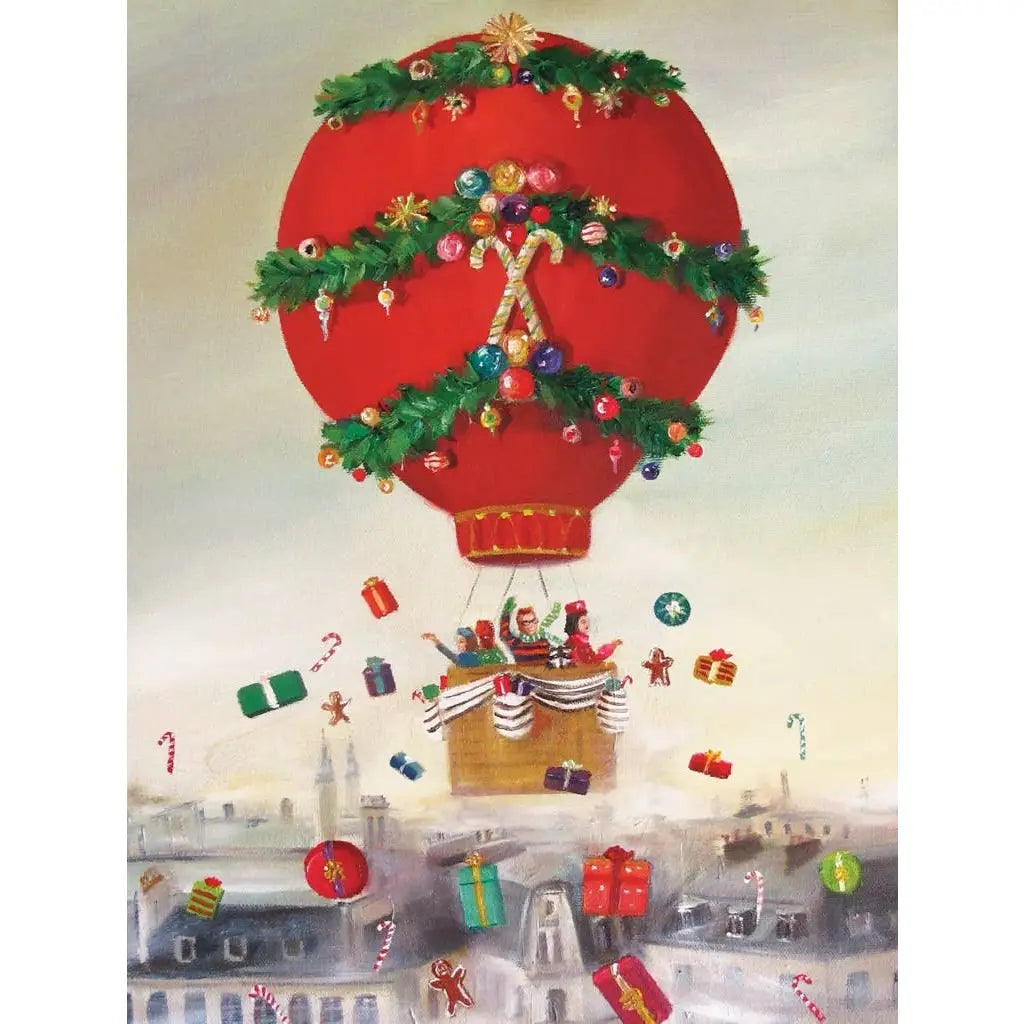 Jigsaw Puzzle - Christmas Balloon Ride - Janet Hill - 500 Piece - New York Puzzle Company