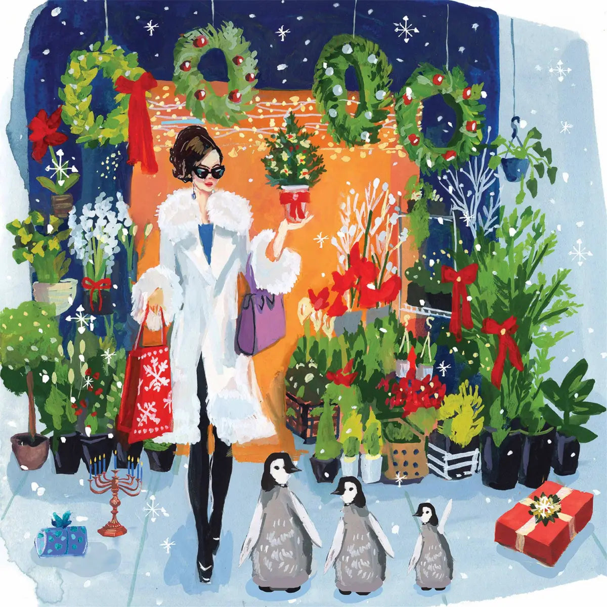 Jigsaw Puzzle - Festive Bodega - Jenny Kroik - 500 Piece - Christmas - New York Puzzle Company