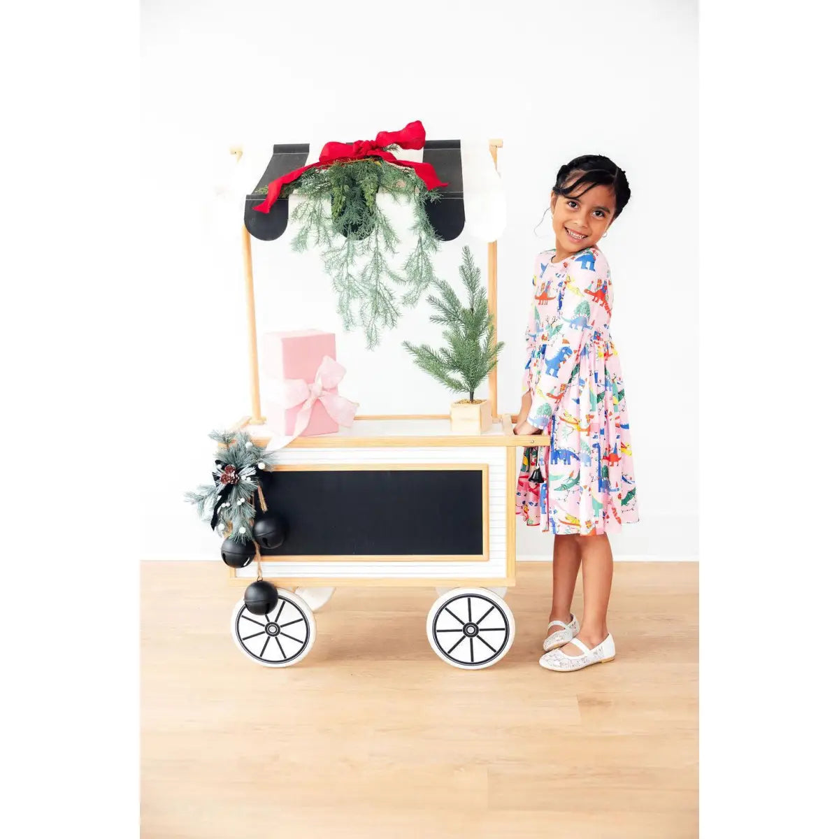 Jingle Saurus L/S Pocket Twirl Dress - Mila & Rose ®
