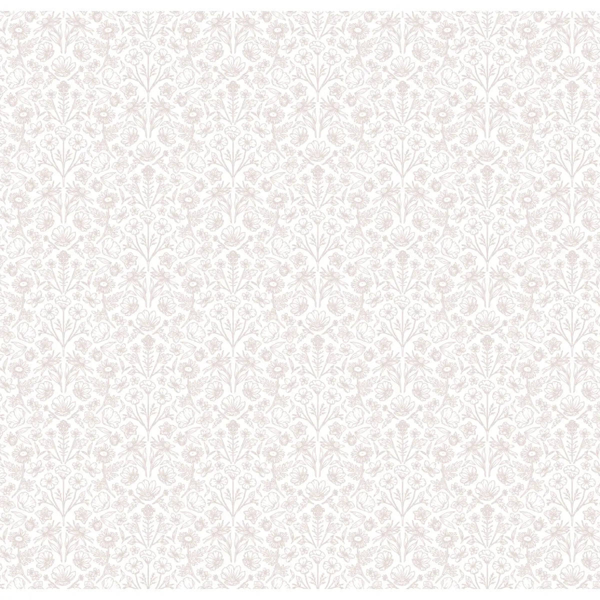Junie Wallpaper - Petite Flowers - by Kourtni Gunn - Sample 1 foot by 1 foot / Pink - Loomwell Home Goods