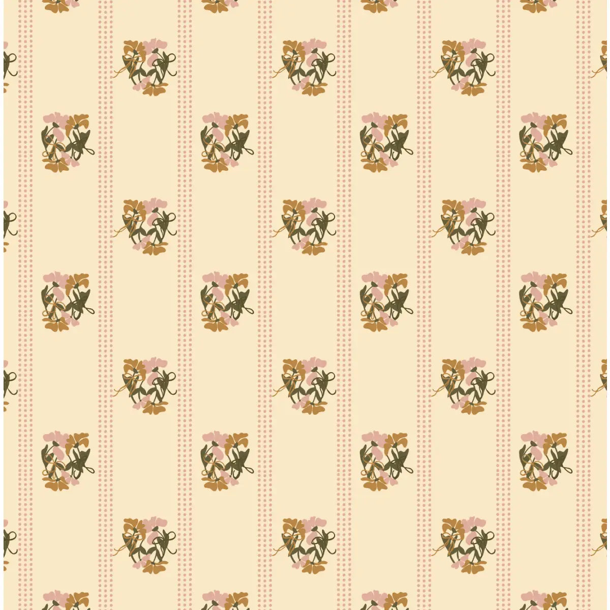 Kate Wallpaper - Sweet Pea Flowers - by Leah Jo Design - Sample 1 foot by 1 foot / Pink - Loomwell Home Goods