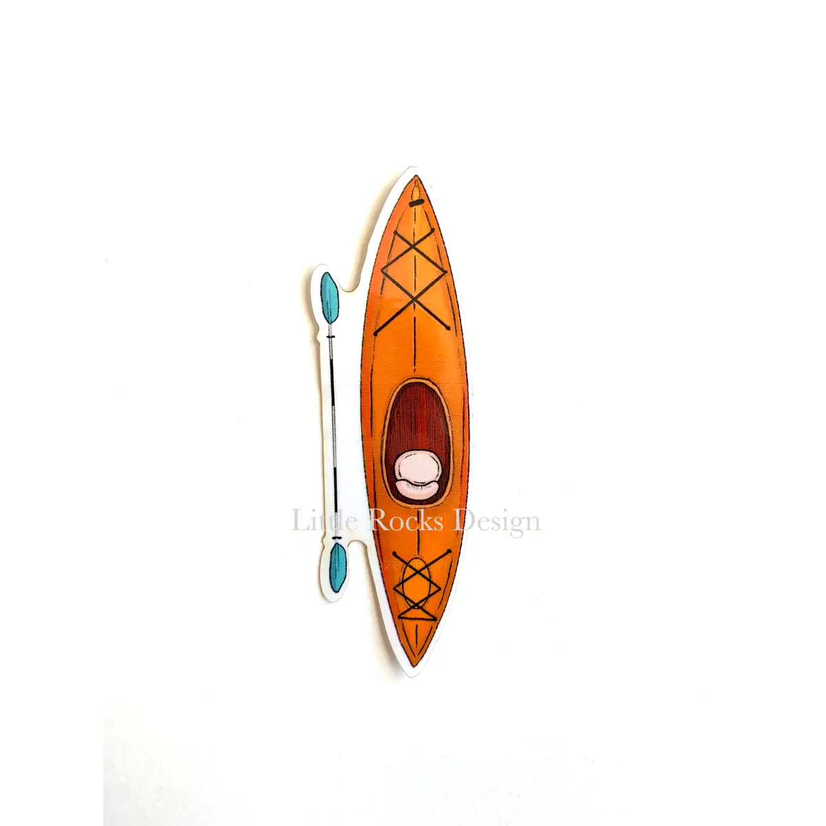 Kayak Vinyl Sticker - Little Rocks Design