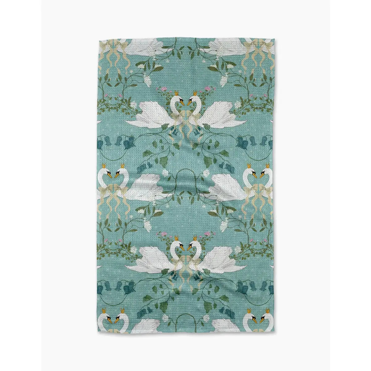 Kitchen Towel - Crowned Grace Swans - Geometry