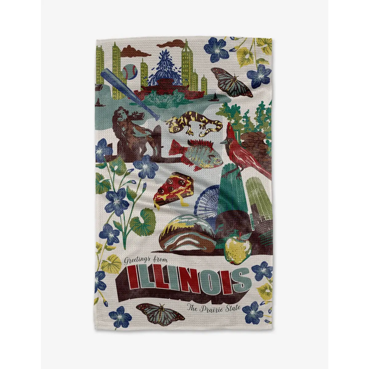 Kitchen Towel - Greetings from Illinois - Geometry