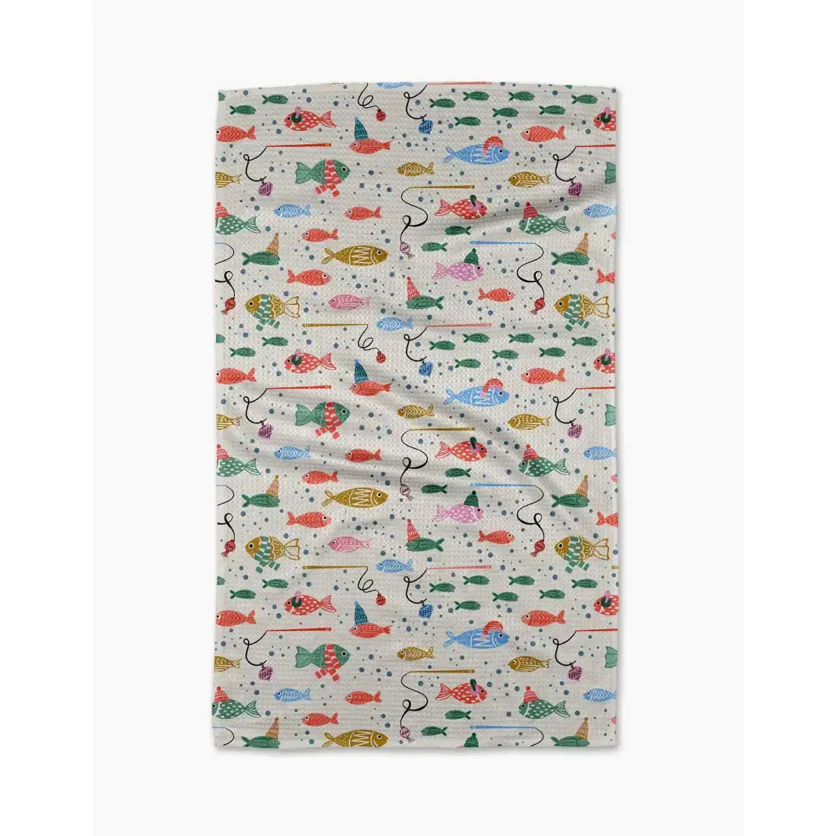 Kitchen Towel - Light Holiday Fish - Geometry