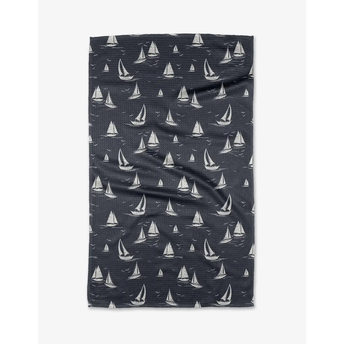 Kitchen Towel - Navy Race Day - Boats - Geometry