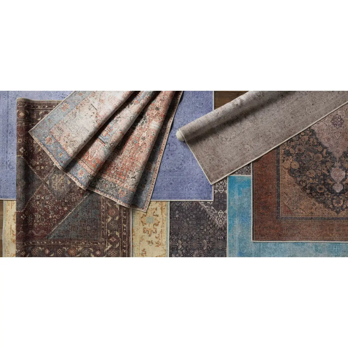 Kittrell Brown Medallion Washable Rug - Boutique Rugs