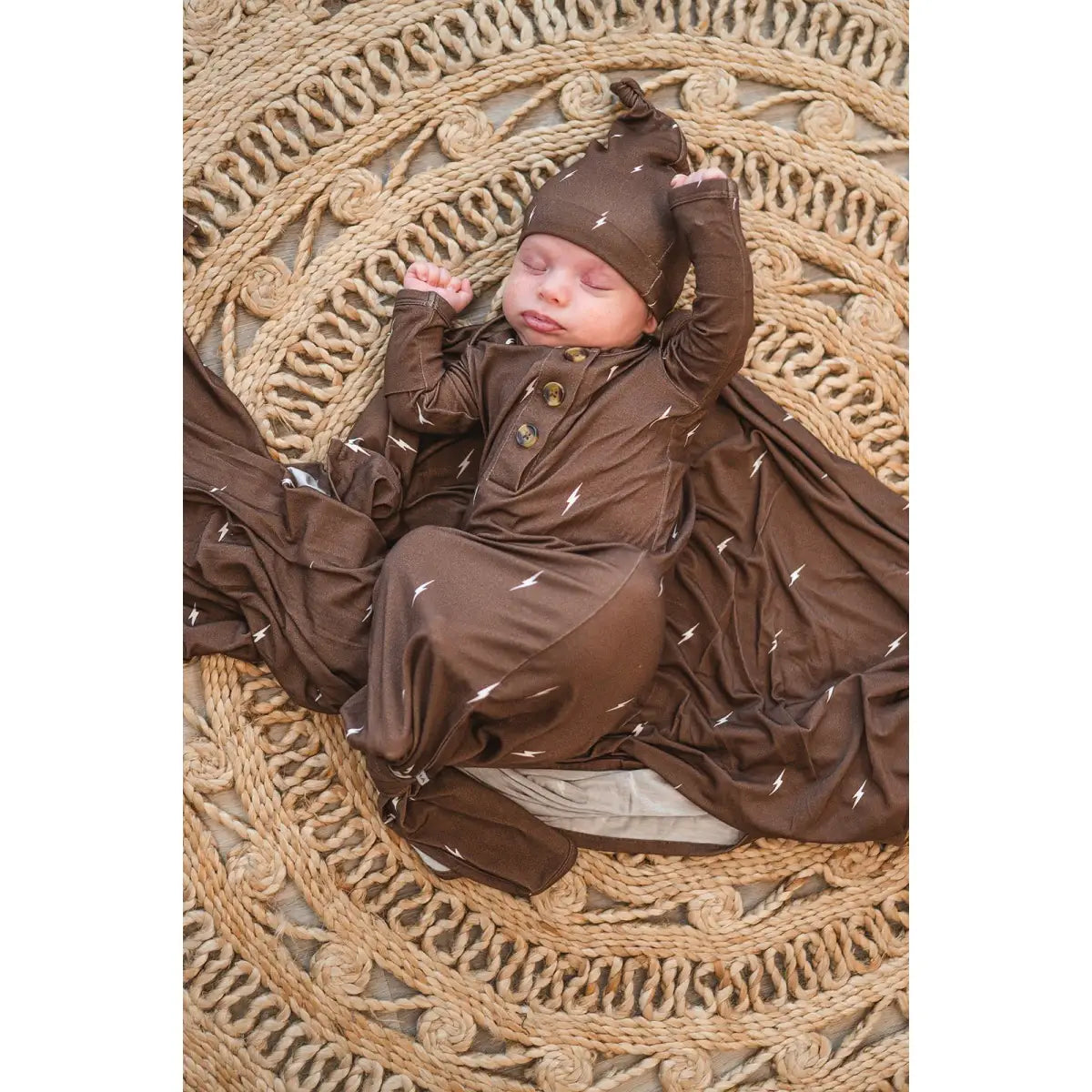 Knot Hat - Brown Lightning - Harp Angel Boutique
