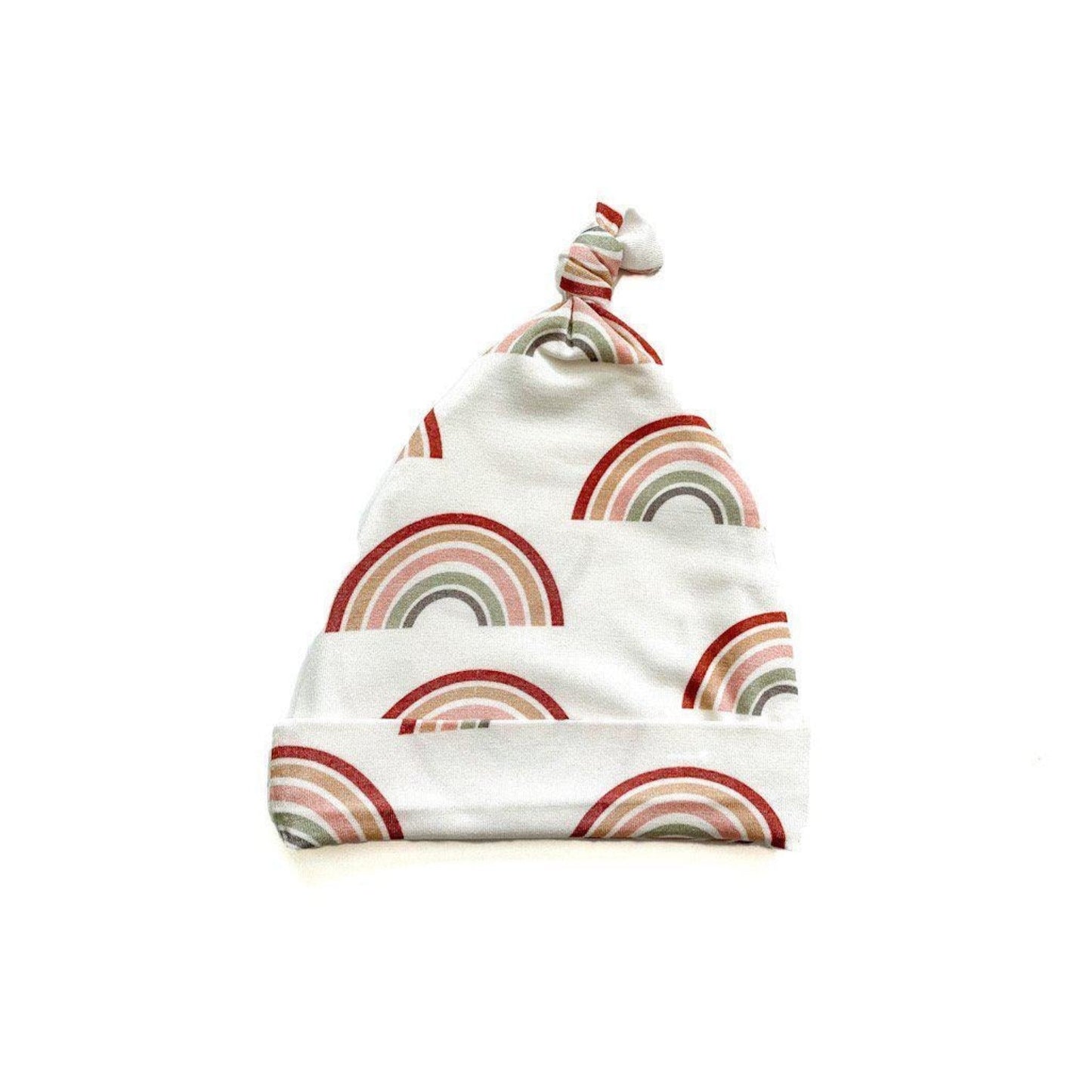 Knot Hat - Neutral Rainbow - Harp Angel Boutique