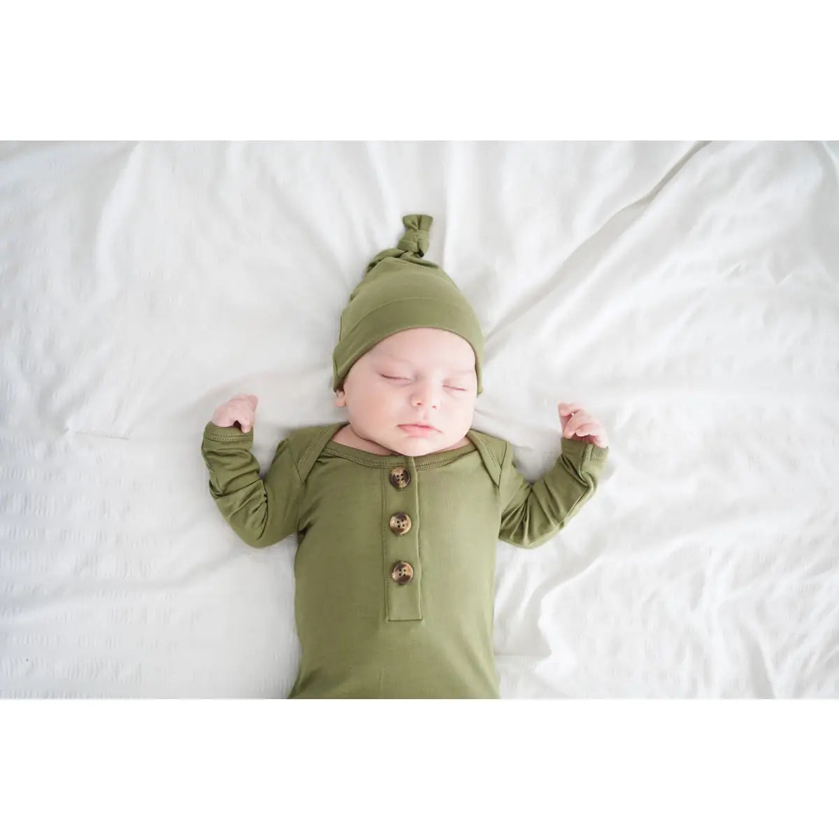 Knot Hat - Olive Green - Harp Angel Boutique