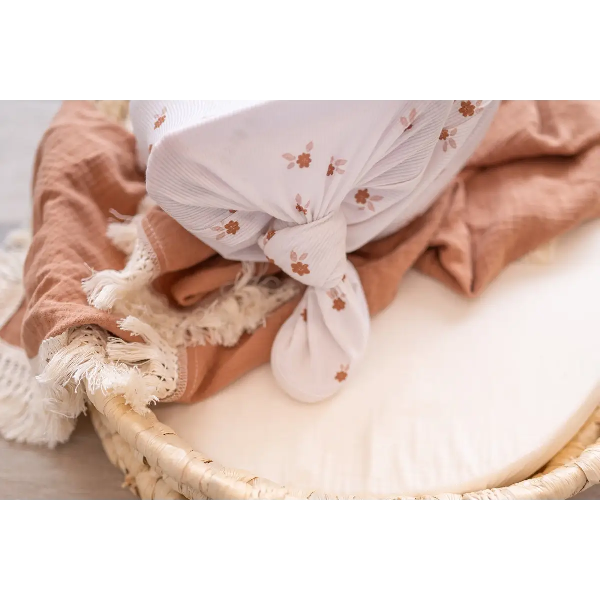 Knotted Baby Gown - Fleur - Harp Angel Boutique