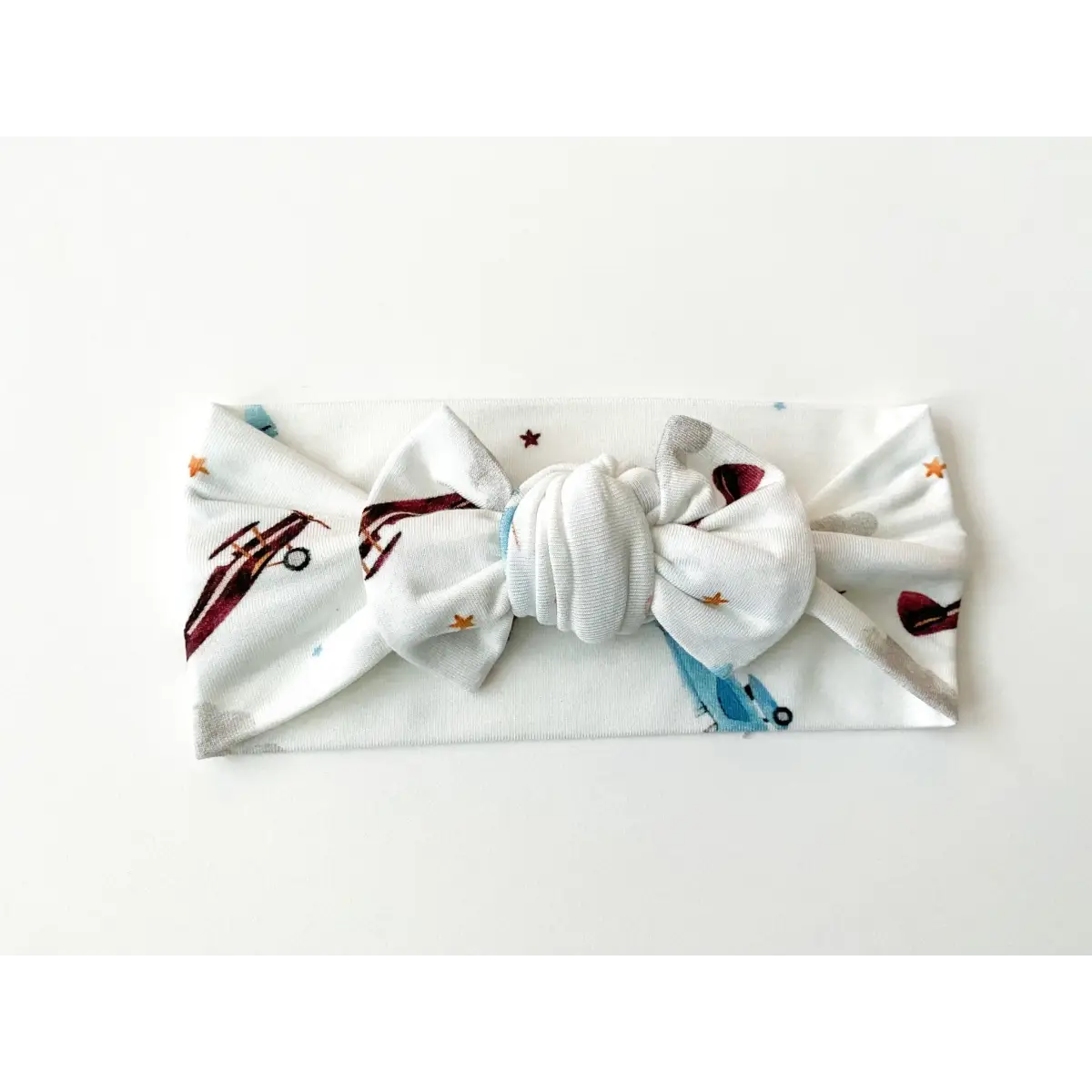Knotted Baby Gown - Vintage Airplane - Harp Angel Boutique