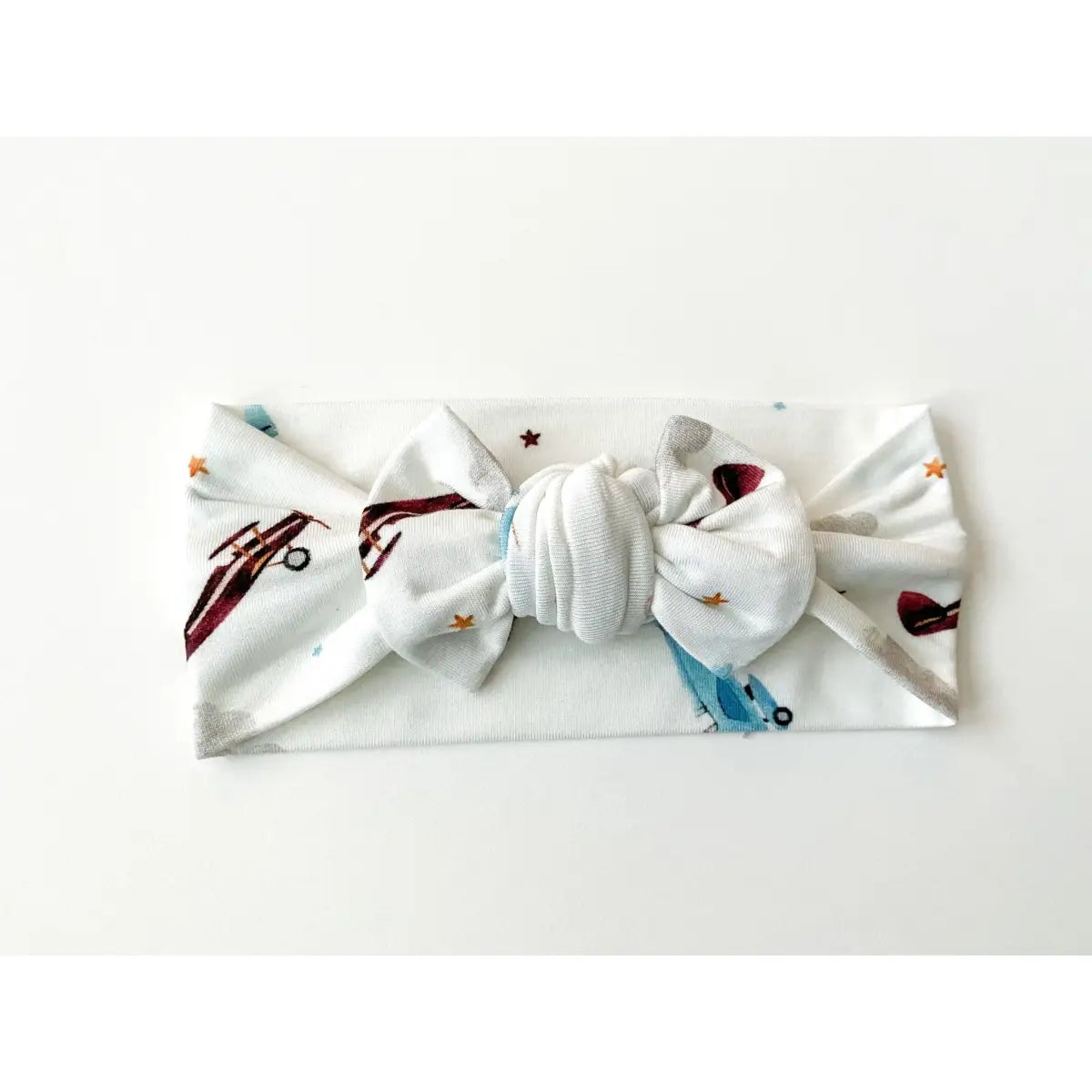 Knotted Baby Gown - Vintage Airplane - Harp Angel Boutique