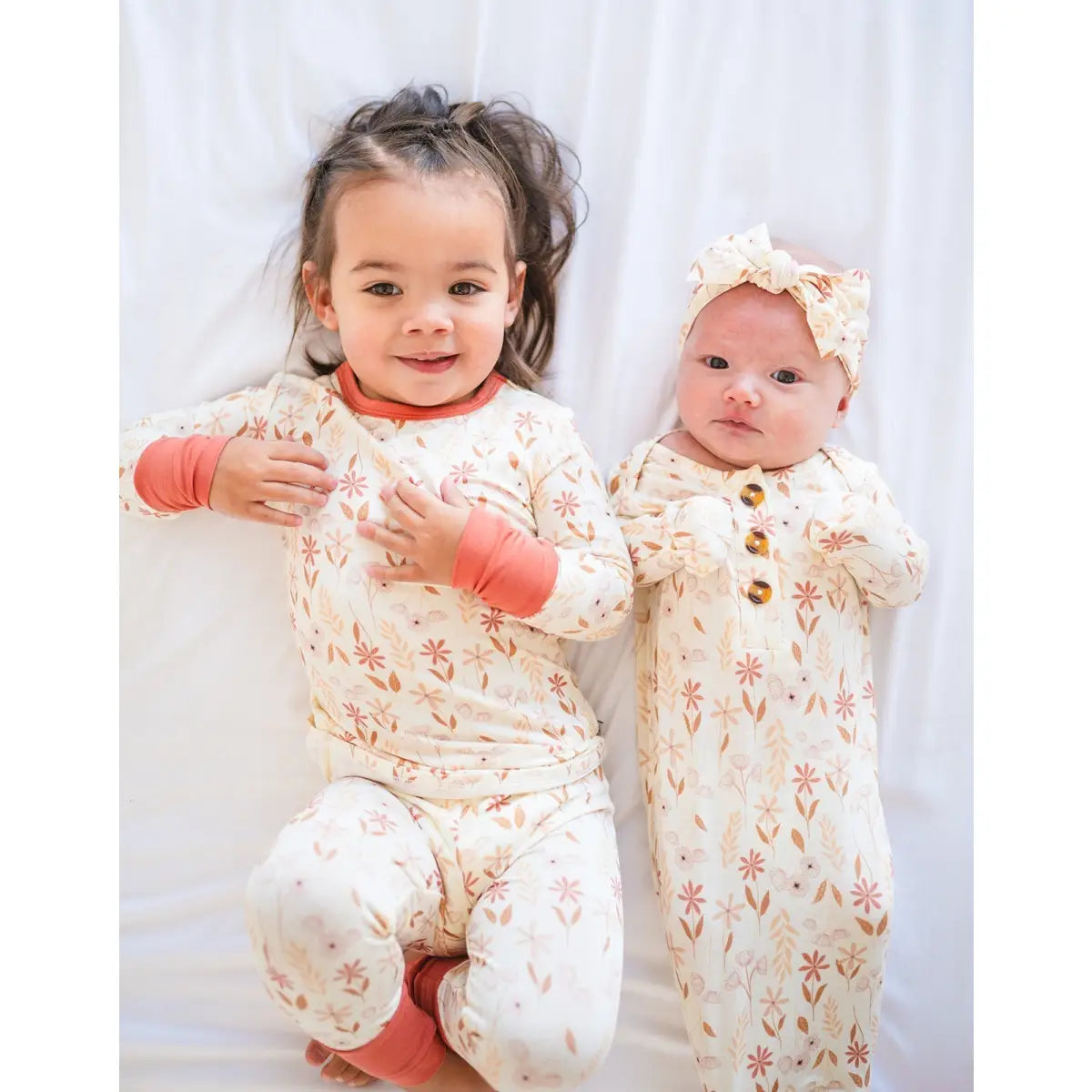 Knotted Baby Gown - Wildflower - Harp Angel Boutique