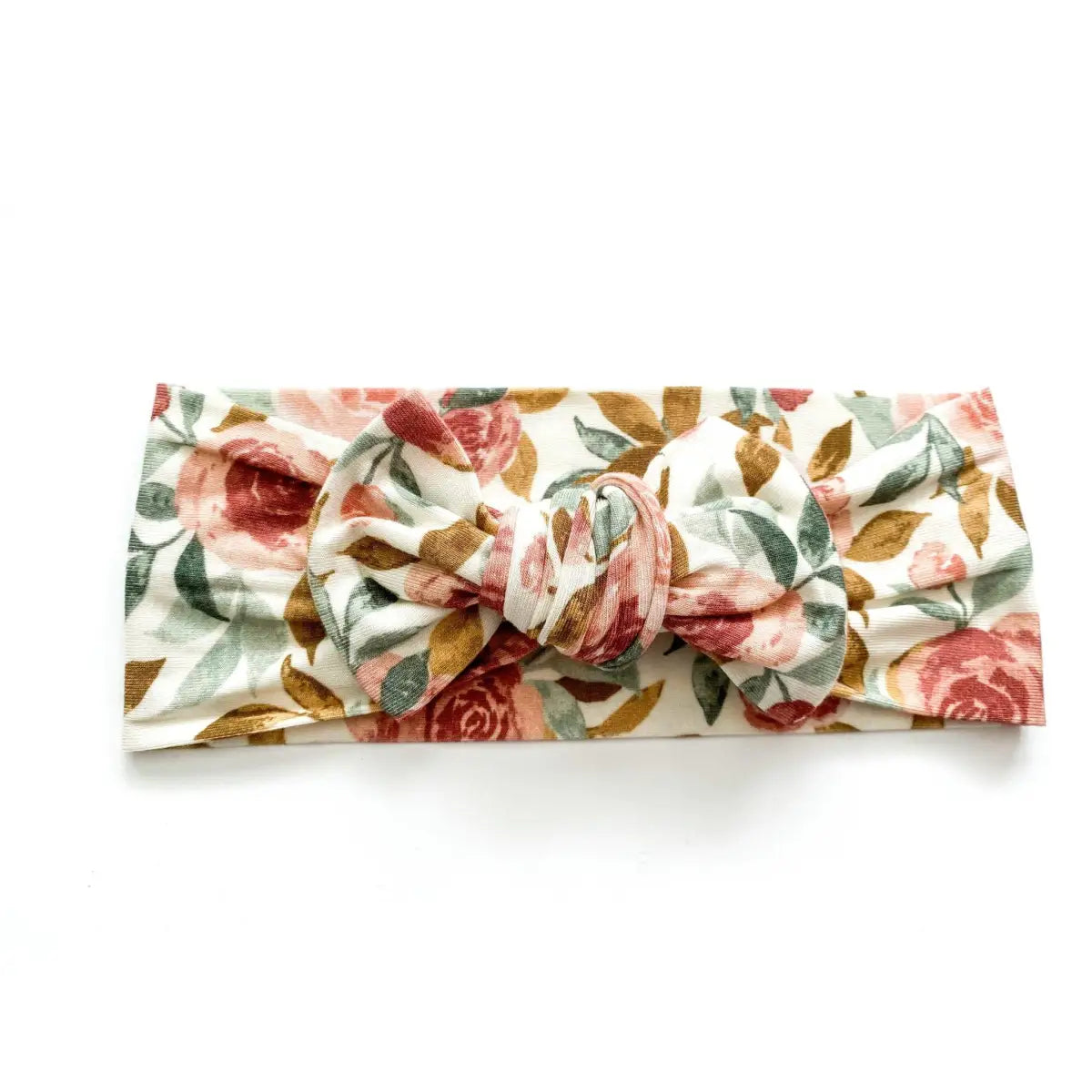 Knotted Headband - Dusty Pink Floral - Harp Angel Boutique
