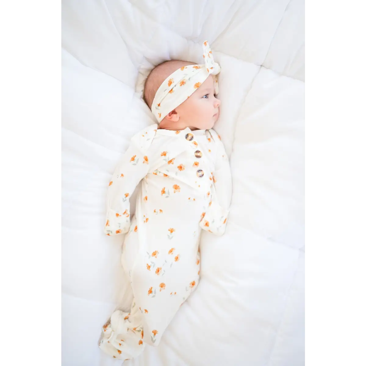 Knotted Headband - Falling Floral - Harp Angel Boutique