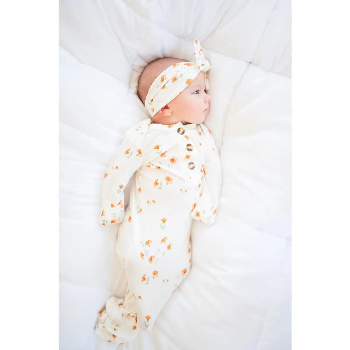 Knotted Headband - Falling Floral - Harp Angel Boutique
