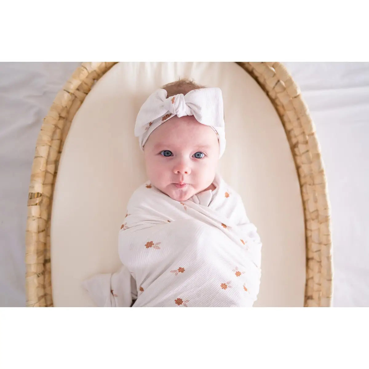 Knotted Headband - Fleur Ribbed - Harp Angel Boutique